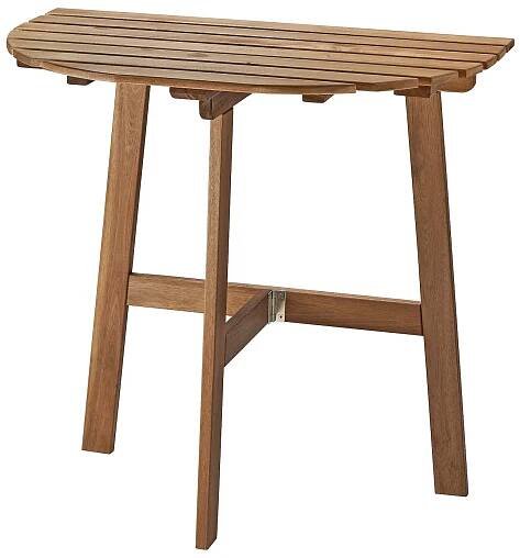 IKEA ASKHOLMEN Nástěnný balkonový stůl pro venkovní použití, tmavě hnědý, 70 x 44 cm