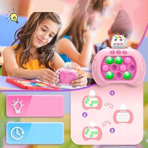 POP IT FIDGET HRAČKY, POP IT ELEKTRONICKÁ QUICK PUSH HRA, HERNÍ OVLADAČ Pohlaví chlapci dívky unisex