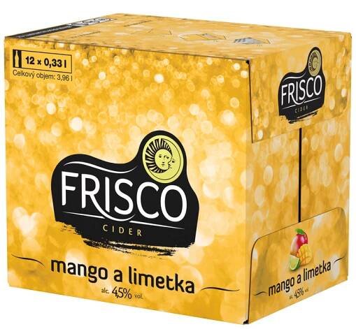 Frisco Cider mango a limetka sklo 4,5 % 12x 330 ml od 550 Kč