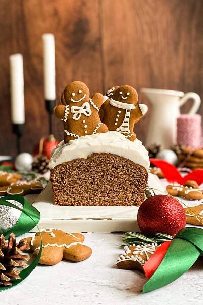Gingerbread Loaf Cake With Cream Cheese Frosting
