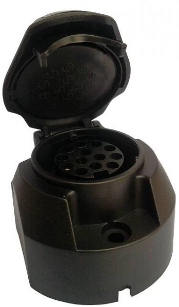 ZÁSUVKA 13 PIN 12V PRO PŘÍVĚSNÝ VOZÍK
