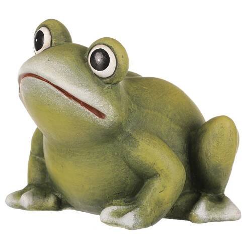 Žába - keramická figurka, vel. L, zelená