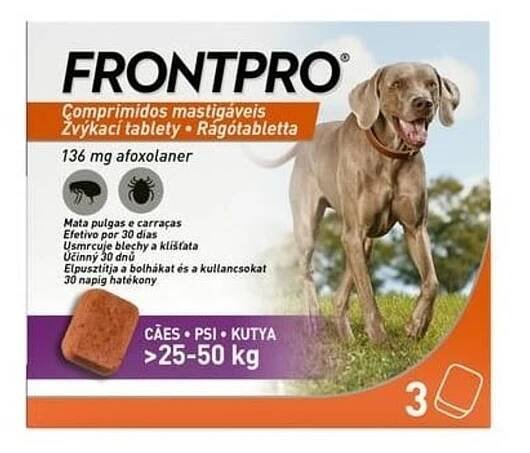 Frontpro 136mg 25-50kg žvýkací tbl.3