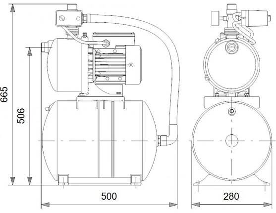 Grundfos Hydrojet JP 5 domácí vodárna s 24l nádobou 4651BPBB