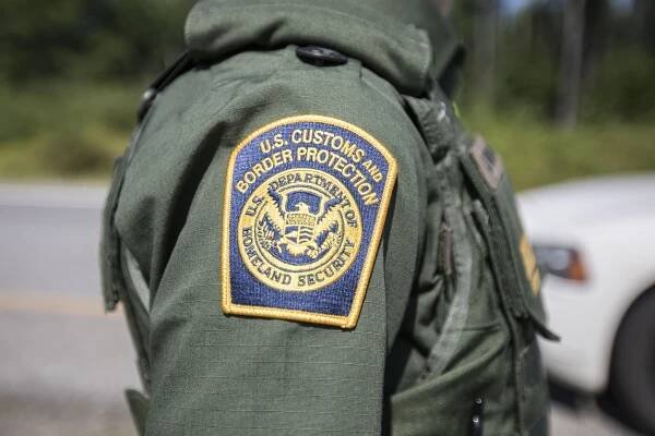 WEST ENFIELD, ME - AUGUST 01: A patch on the uniform of a U.S. Border Patrol agent at a highway checkpoint on August 1, 2018 in West Enfield, Maine. The checkpoint took place approximately 80 miles from the US/Canada border. (Photo by Scott Eisen/Getty Images)