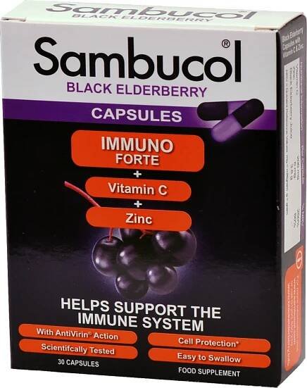 Sambucol Immuno Forte + vitamin C + zinek 30 tob. od 369 Kč
