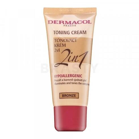 Dermacol Toning Cream 2in1 tónující a hydratační emulze pro sjednocení barevného tónu pleti Bronze 30 ml