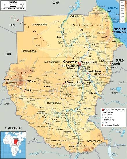 Maps of Sudan | Collection of maps of Sudan | Africa | Mapsland | Maps of the World
