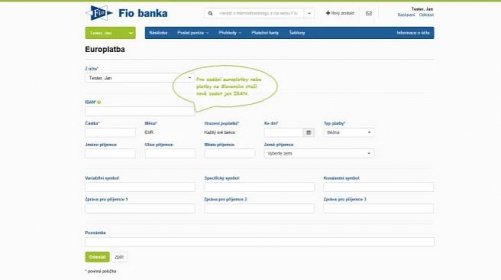 Zadávání plateb bez BIC/SWIFT | Fio banka