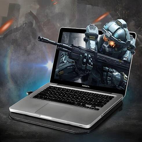 Chladicí stojan pro notebook s 5 x LED osvětleným Náhled obrázku produktu 8