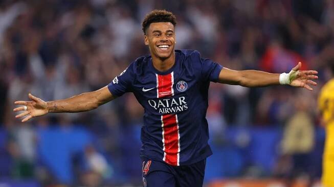 Desire Doue scored twice for PSG against Inter Milan