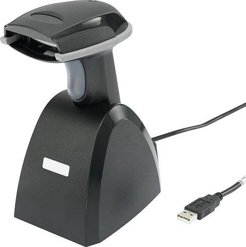 Renkforce LS6300BU USB-Kit skener čárových kódů Bluetooth 1D Laser černá ruční Bluetooth, USB