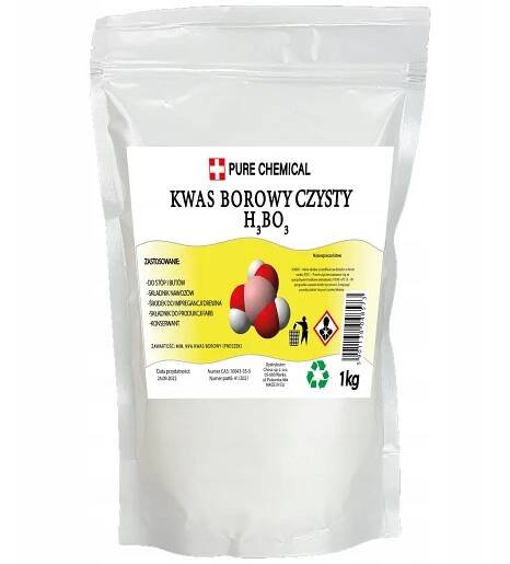 Kyselina boritá prášek H3BO3 1kg Pure Chemical