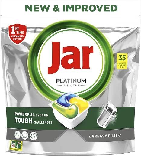 Jar tablety do myčky Platinum All-in-One Lemon 35 ks