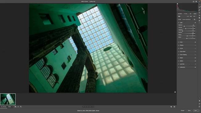 Schnittstelle des Camera RAW-Plugins