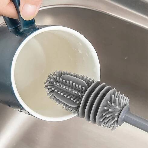 PRUŽNÝ SILIKONOVÝ KARTÁČ NA MYTÍ SKLENIC KUCHYŇSKÝCH SKLENIC Váha výrobku včetně jednotkového obalu 0.1 kg