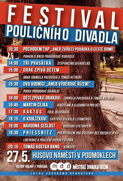 Festival Pouličního divadla a Den plný her, to je program o posledním víkendu slavností - Děčín