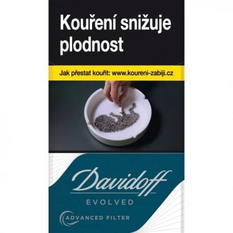 Kartonové balení tvrdá krabička cigarety s filtrem Davidoff Evolved Blue R 151 Kč 10x20 ks - 200 ks cigaret