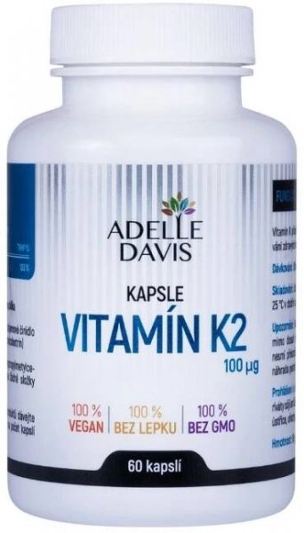 Adelle Davis Vitamín K2 100 mcg 60 kapslí