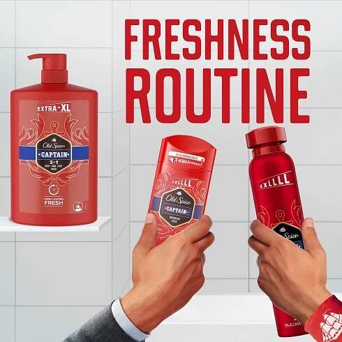 Old Spice Captain Sprchový gel a šampon pro muže s tóny santalového dřeva a citrusů 1000 ml