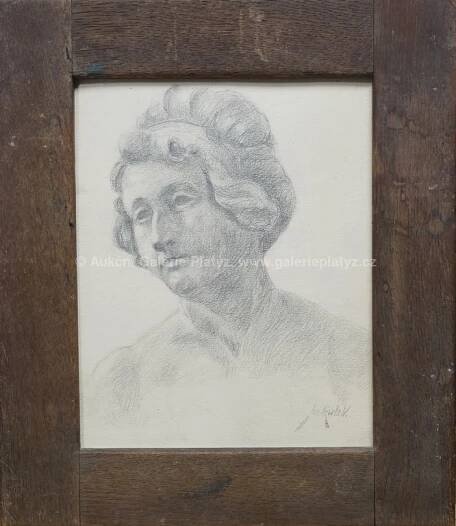 František Jakub - Secesní portrét - Aukční Galerie Platýz
