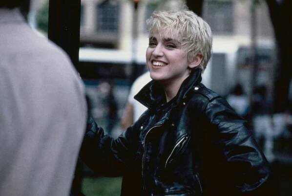 Madonna on the set of her 