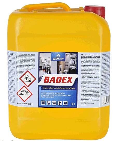 BADEX 5l SATUR bělící a dezinfekční prostředek - Dezinfekční prostředky | PROTEC plus - vše pro firmy - montérky, drogerie