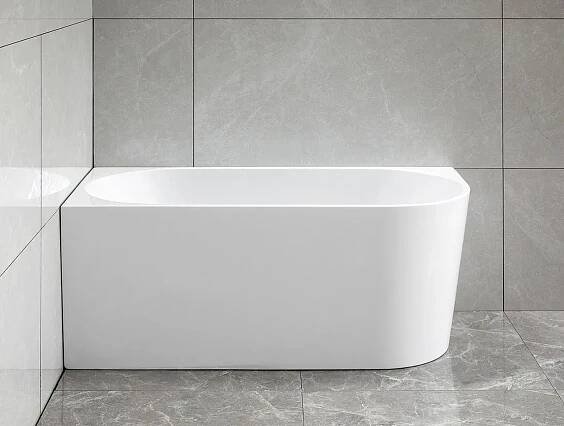 AQUALINE - TIBERA L rohová stojící vana, 150x75cm, bílá (E1046)