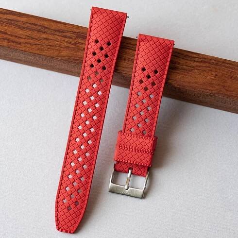 Rubber watch strap, Red- Sunset - 7 Friends & Watches Store