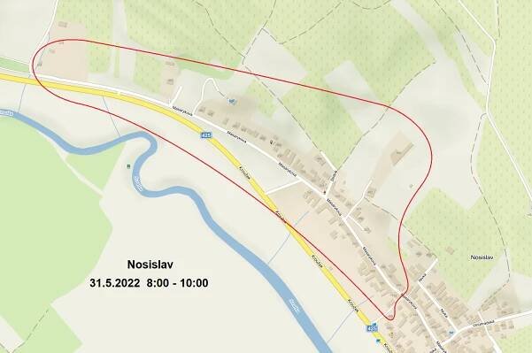 Vypínání elektřiny ve dnech 31.5. a 3. a 8.6.2022: Nosislav