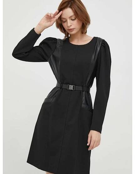 Šaty Dkny černá barva, mini
