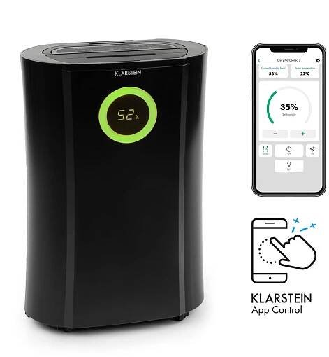 Klarstein DryFy Pro Connect Odvlhčovač vzduchu WiFi Kompresní 20l/d 20sqm 370W Černý