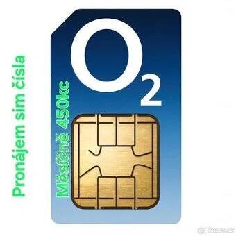 Sim karta pronájem měsíčně 450kc
