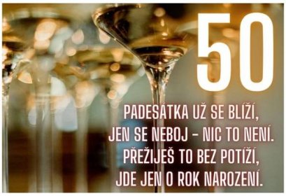 Vtipné přání k narozeninám - 50 let | Dárkoviny.cz