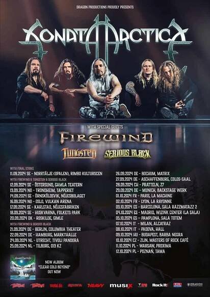 SONATA ARCTICA - CLEAR COLD BEYOND EUROPEAN TOUR 2024 - Varšava | darkzin.cz