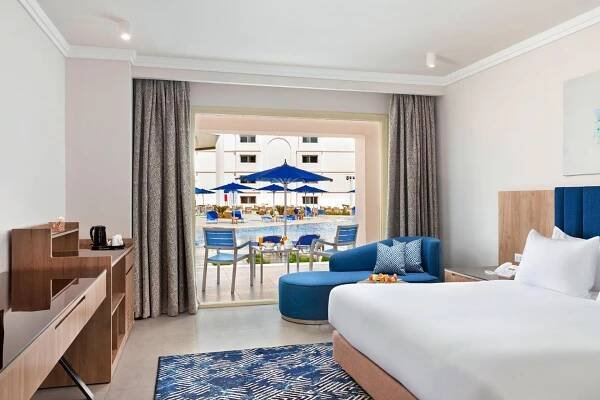 Un ou plusieurs lits dans un hébergement de l'établissement Pickalbatros Blu Spa Resort - Adults Friendly 16 Years Plus- Ultra All-Inclusive