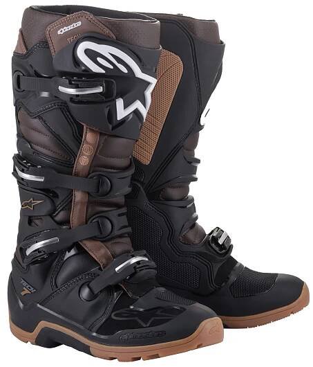 boty TECH 7 ENDURO, ALPINESTARS (černá/tmavá hnědá) 2025