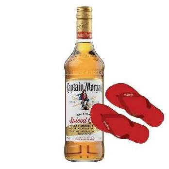 Rum Captain Morgan + žabky 35% 1l (holá láhev)