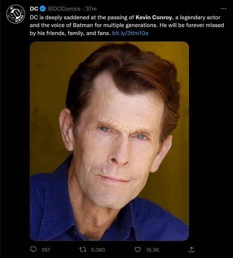 Kevin Conroy tribute on Twitter