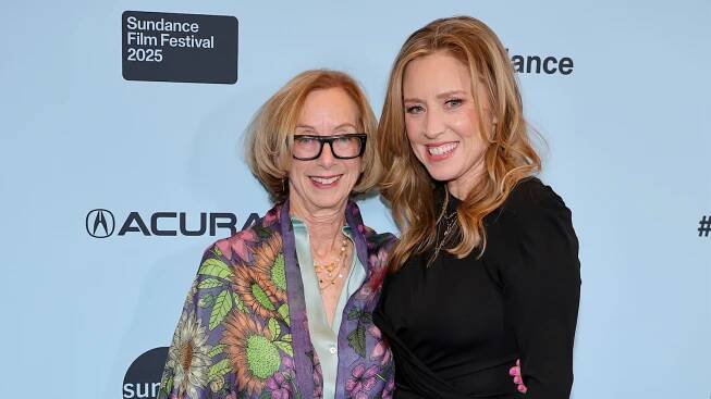 PARK CITY, UTAH - JANUARY 24: (L-R) Michelle Satter and Amy Redford attend the 2025 Sundance Film Festival Gala Fundraiser during the 2025 Sundance Film Festival at Grand Hyatt Deer Valley on January 24, 2025 in Park City, Utah. (Photo by Neilson Barnard/Getty Images)