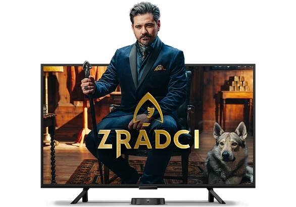 televize s obrázkem Vojty Kotka k filmu Zrádci