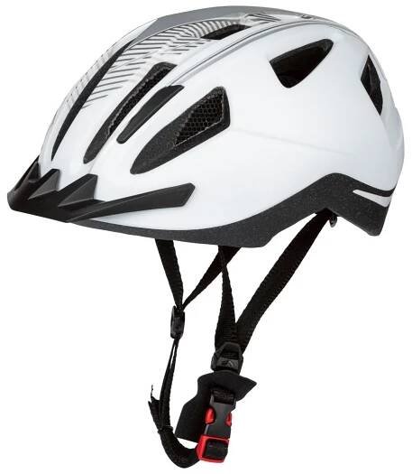 Crivit Dámská / Pánská cyklistická helma s koncovým světlem (bílá/šedá L/Xl)