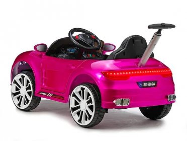 multistore dětské autíčko s vodící tyčí růžové