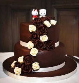 Čokoládové svatební dorty