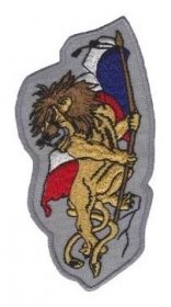Nášivka A-55 Český Lev s vlajkou