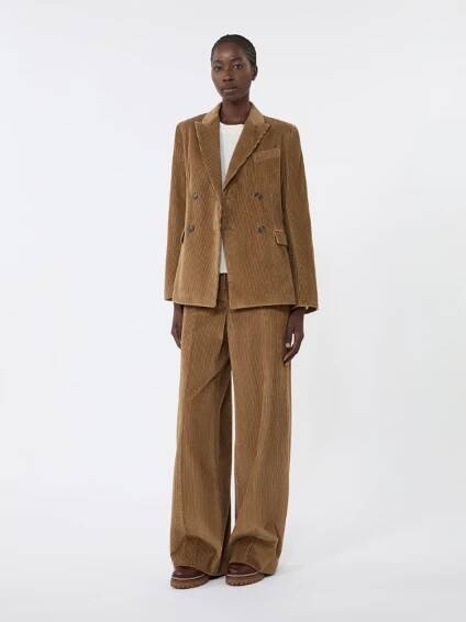 Double-breasted velvet blazer - HAZELNUT BROWN - Max Mara - 2