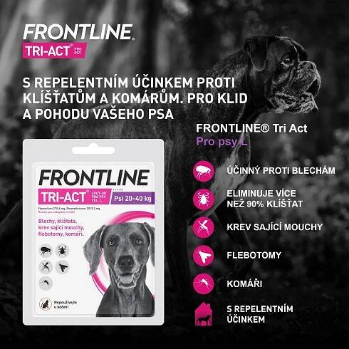 Frontline Tri-act spot-on pro psy L (20 - 40 kg) 1 × 4 ml