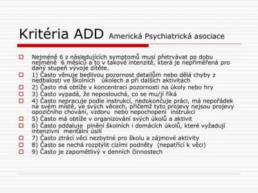 PPT - ADHD/ADD Diagnostika a intervence PowerPoint Presentation, free download - ID:4419461