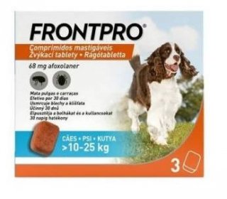 Prášky na uklidnění psa Tablety proti klíšťatům pro psy veterinární přípravky frontpro foresto recenze testy