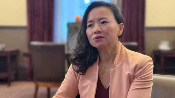 Cheng Lei speaks to Nikkei Asia in Sydney on June 18. (Photo by Rurika Imahashi)